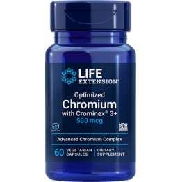 OPTIMIZED CHROMIUM w/CHROMINEX® 3+  (ΧΡΩΜΙΟ) LIFE EXTENSION 500mcg 60caps LIFE EXTENSION